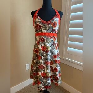 Patagonia Iliana Halter Dress Size Large Organic Cotton Stretch Sport Outdoor I5